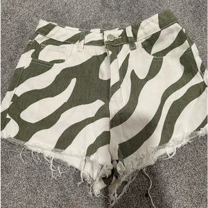 SHEIN Jean Shorts Zebra Print